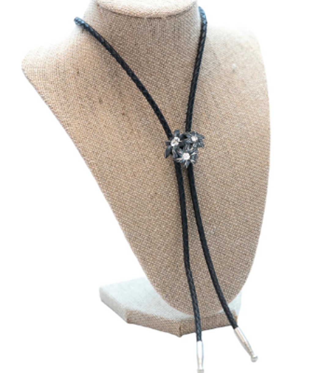 45 and 9mm Expanded Bullet Cluster Bolo Tie in Sterling Silver