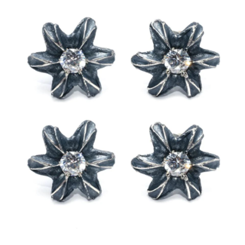 9mm Expanded Bullet Tux Studs in Sterling Silver ret
