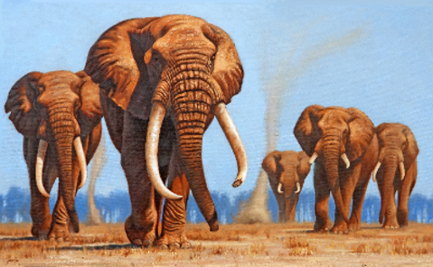 Original Oil on Canvas Titled March Of Kings by Cynthie Fisher