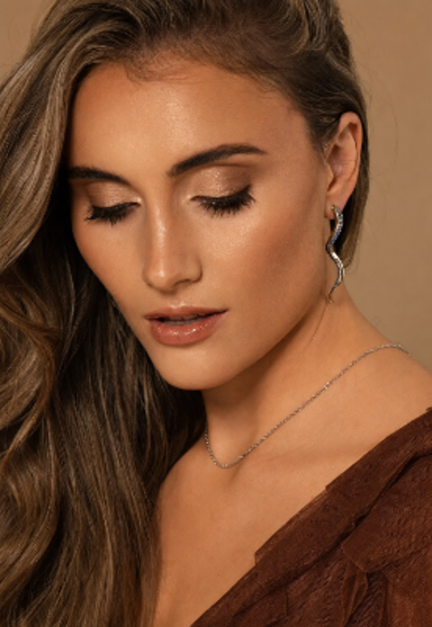 Luxurious Tanzanite and White Gold Kudu Earrings