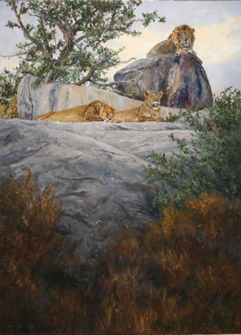 Original oil painting 'Fortress' by Linda Besse